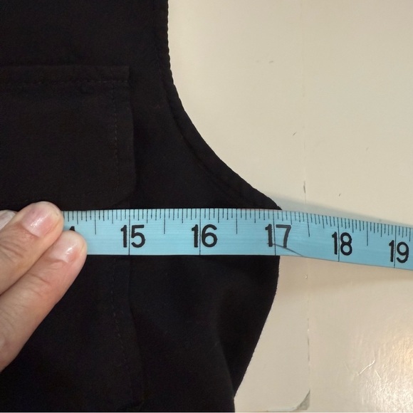 Smart Set Black Button & Cinch Waist Tie Front Sleeveless Lightweight Shirt Top - Picture 12 of 12